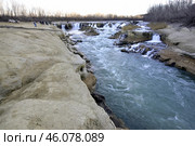Водопады, белореченский разлом, Краснодарский край (2014 год). Редакционное фото, фотограф Оглоблин Андрей Николаевич / Фотобанк Лори