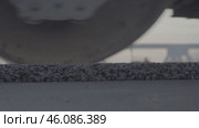 Road construction, asphalt laying, black mixture, equipment строительство дороги, укладка асфальта, черная смесь, техника. Стоковое видео, видеограф Опока Алексей / Фотобанк Лори