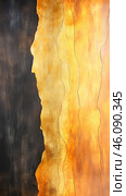 Dynamic play of colors creates a striking profile against a textured background in an art piece. Стоковое AI-изображение, AI-художник Елена Старчак / Фотобанк Лори