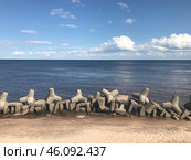 Волнорезы на Ладожском озере. Стоковое фото, фотограф Вера Коцюбайло / Фотобанк Лори
