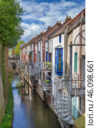 Canal in Amiens, France (2016 год). Стоковое фото, фотограф Boris Breytman / Фотобанк Лори