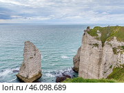 Cliffs in Etretat, France (2016 год). Стоковое фото, фотограф Boris Breytman / Фотобанк Лори
