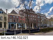 View of Delft canal, Netherlands. Стоковое фото, фотограф Boris Breytman / Фотобанк Лори