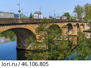 Pont Louis Philippe, Cahors, France (2018 год). Стоковое фото, фотограф Boris Breytman / Фотобанк Лори