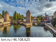 Bridge Ponts Couverts, Strasbourg (2016 год). Стоковое фото, фотограф Boris Breytman / Фотобанк Лори