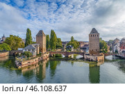 Bridge Ponts Couverts, Strasbourg (2016 год). Стоковое фото, фотограф Boris Breytman / Фотобанк Лори