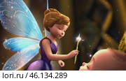 Fairy is holding a baby in her arms and the baby is sleeping. Стоковое AI-видео, аниматор Sergey Grishin / Фотобанк Лори