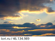Красивый закат над морем. Beautiful sunset over the sea. Стоковое фото, фотограф Татьяна Д / Фотобанк Лори