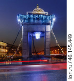 Гранитная  башня на мосту Ломоносова в Санкт-Петербурге. Стоковое фото, фотограф Головкова Елена / Фотобанк Лори