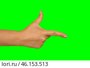 Gestures pack. Female hand touching, clicking, tapping and swiping on chromakey green screen. Zoom in, zoom out. Close up. 4K Footage Pack. Using for a smartphone, tablet pc or a touch screen devices. Стоковое фото, фотограф Марина Демидюк / Фотобанк Лори