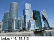 Москва-Сити – современный деловой центр (2024 год). Стоковое фото, фотограф Евгений Кузнецов / Фотобанк Лори