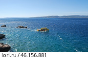 View of the adriatic sea and the coast in Croatia (2009 год). Редакционное фото, фотограф Александр Карпенко / Фотобанк Лори