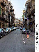 Ordinary narrow street in center of the old city of Damascus. Republic of Syria. Редакционное фото, фотограф Евгений Ткачёв / Фотобанк Лори