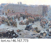 Фрагмент панорамы "Оборона Севастополя 1854-1855 гг." Россия, Севастополь, Исторический бульвар, 10. (2019 год). Редакционное фото, фотограф Сергей Елизарьев / Фотобанк Лори