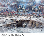 Фрагмент панорамы "Оборона Севастополя 1854-1855 гг." Россия, Севастополь, Исторический бульвар, 10. (2019 год). Редакционное фото, фотограф Сергей Елизарьев / Фотобанк Лори
