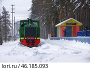 Тепловоз узкоколейный ТУ4-3034, Екатеринбургская ДЖД, ЦПКиО имени Маяковского, Свердловская область (2020 год). Редакционное фото, фотограф Алексей Иванов / Фотобанк Лори
