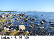 Каменистый берег Белого моря. Стоковое фото, фотограф Лариса Вишневская / Фотобанк Лори