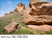 Песчанник горы Богдо ( Богдинско-Баскунчакский заповедник ) Стоковое фото, фотограф Павел Просянов / Фотобанк Лори