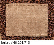 Classical frame on coffee beans. Стоковое фото, фотограф Александр Собко / Фотобанк Лори