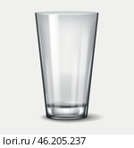 Simple tapered drinking glass for water and juice. Стоковая иллюстрация, иллюстратор Андрей Апоев / Фотобанк Лори