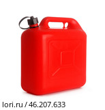 Plastic jerrycan on white background. Стоковое фото, фотограф Pixel_shot / Фотобанк Лори