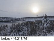 Иркутская область. Братск. Плотина Братской гидроэлектростанции (2022 год). Стоковое фото, фотограф Александр Рюмин / ТАСС / Фотобанк Лори