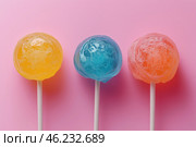 Three Lollipops. Стоковое AI-изображение, AI-художник Ольга Беляева / Фотобанк Лори