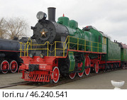 Паровоз Су250-30. Брестский музей железнодорожной техники. Белоруссия (2020 год). Редакционное фото, фотограф Алексей Иванов / Фотобанк Лори