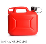 Plastic jerrycan on white background. Стоковое фото, фотограф Pixel_shot / Фотобанк Лори