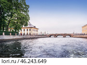 Прачечный мост, Летний дом Петра Первого, река Фонтанка, Санкт-Петербург. Стоковое фото, фотограф Baturina Yuliya / Фотобанк Лори