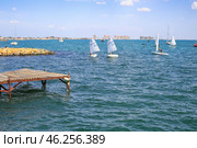 Черное море. Парусники. Евпатория. Крым (2024 год). Стоковое фото, фотограф Яна Королёва / Фотобанк Лори