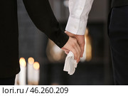 Couple pining after their relative at funeral. Стоковое фото, фотограф Pixel_shot / Фотобанк Лори