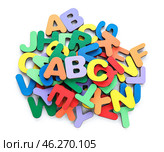 Colorful letters on white background. Alphabet concept. Стоковое фото, фотограф Pixel_shot / Фотобанк Лори