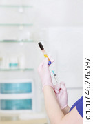 Blood plasma for PRP therapy. Стоковое фото, фотограф Ольга Зиновская / Фотобанк Лори