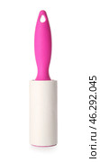 Lint roller on white background. Стоковое фото, фотограф Pixel_shot / Фотобанк Лори
