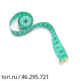 Measuring tape on white background. Стоковое фото, фотограф Pixel_shot / Фотобанк Лори