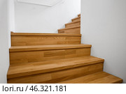 View of wooden stairs in modern building. Стоковое фото, фотограф Pixel_shot / Фотобанк Лори