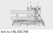 Petroleum heater exchanger. 3d seamless loop animation. Стоковая анимация, аниматор Кирилл Черезов / Фотобанк Лори