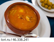 Traditional Spanish dish Olla Morellana. Стоковое фото, фотограф Яков Филимонов / Фотобанк Лори