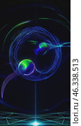 Quantum particles dancing in various colorful patterns. Стоковое видео, видеограф Данил Руденко / Фотобанк Лори