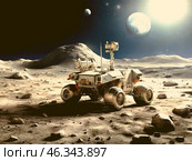 Иллюстрация  лунохода. Стоковое AI-изображение, AI-художник ольга скальская / Фотобанк Лори