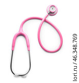 Medical stethoscope on white background. Стоковое фото, фотограф Pixel_shot / Фотобанк Лори