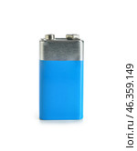 Alkaline battery isolated on white background. Стоковое фото, фотограф Pixel_shot / Фотобанк Лори