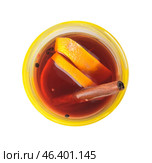 Cup of tasty mullet wine on white background. Стоковое фото, фотограф Pixel_shot / Фотобанк Лори
