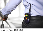 African-American security guard in building, closeup. Стоковое фото, фотограф Pixel_shot / Фотобанк Лори