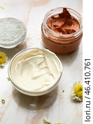 Cosmetic clays on light table. Стоковое фото, фотограф Pixel_shot / Фотобанк Лори