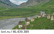 Dead Town Dargavs In North Ossetia (2020 год). Стоковое видео, видеограф Михаил Коханчиков / Фотобанк Лори