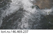 mountain stream top view background water. Стоковое видео, видеограф Громов Александр / Фотобанк Лори