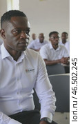 Attentive businessman listening during a conference meeting. Стоковое AI-видео, аниматор Юрий Поздников / Фотобанк Лори