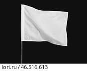 Белый флаг на тёмном фоне. Стоковое фото, фотограф Pixel_shot / Фотобанк Лори